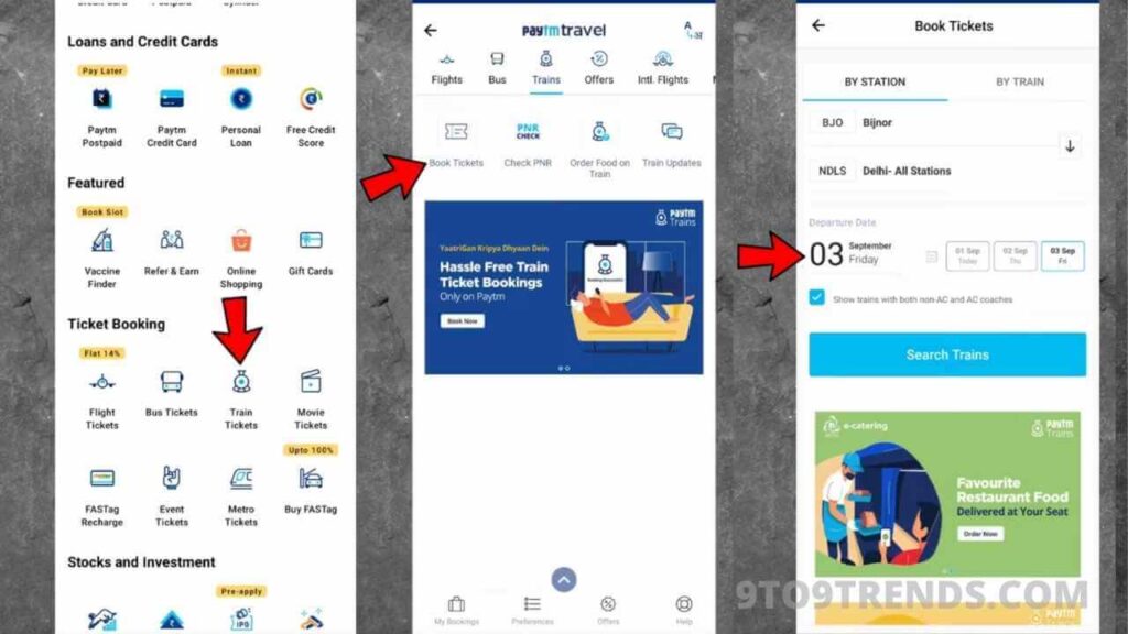 How to Book Train Ticket on Paytm