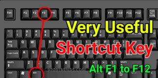 Keyboard Shortcut Key From Alt F1 to Alt F12 Keyboard Shortcut